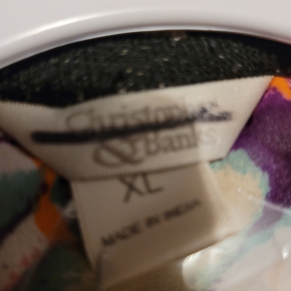 Christopher & Banks Multicolor Patterned Jacket XL Embroidered Abstract Artsy - Picture 4 of 7